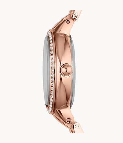 Fossil Virginia White Dial Rose Gold Steel Strap Watch for Women - ES3284 Buy Now By Fossil