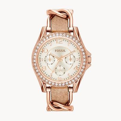 Fossil Riley White Dial Sand Leather Strap Watch for Women - ES3466 Buy Now By Fossil
