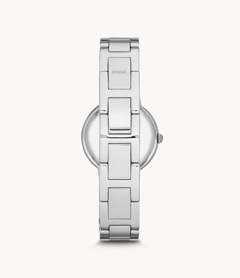 Fossil Virginia Pink Dial Silver Steel Strap Watch for Women - ES3504 Buy Now By Fossil