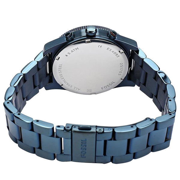 Fossil Perfect Boyfriend Multifunction Blue Dial Blue Steel Strap Watch for Women - ES4093 Buy Now By Fossil