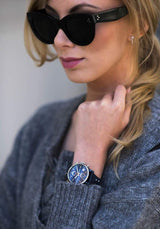 Fossil Boyfriend Sport Chronograph Blue Dial Blue Leather Strap Watch for Women - ES4113 Buy Now By Fossil