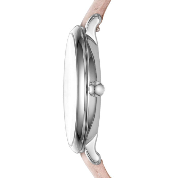 Shop Fossil Jacqueline Blush Mother of Pearl Dial Pink Leather Strap Watch for Women - ES4151 in USA