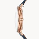 Fossil Jacqueline White Dial Blue Leather Strap Watch for Women - ES4291 Buy Now By Fossil