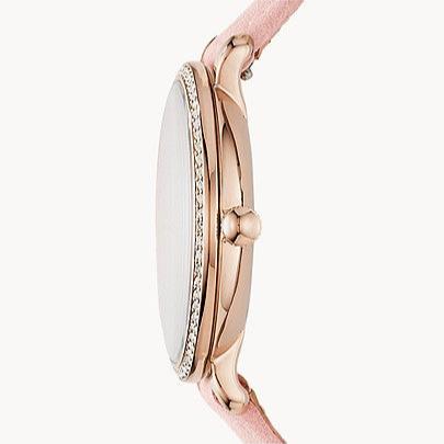 Shop Fossil Jacqueline White Dial Pink Leather Strap Watch for Women - ES4303 in USA
