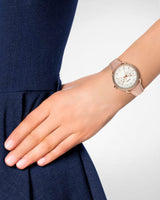 Fossil Tailor Quartz White Dial Pink Leather Strap Watch for Women - ES4393