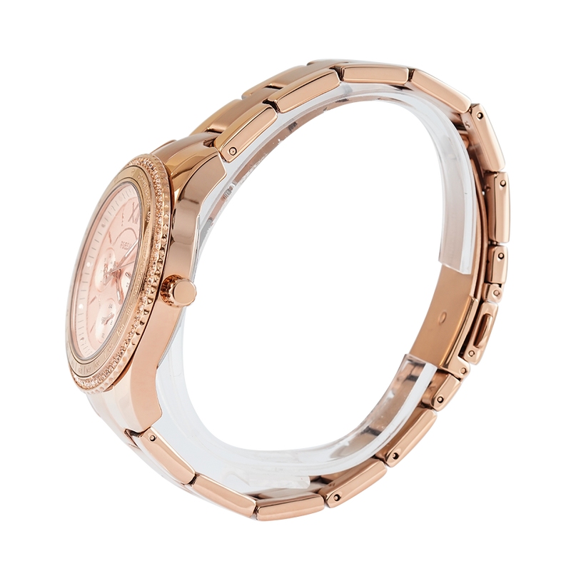 Fossil Stella Sport Multifunction Rose Gold Dial Rose Gold Steel Strap Watch for Women - ES5106 Buy Now By Fossil