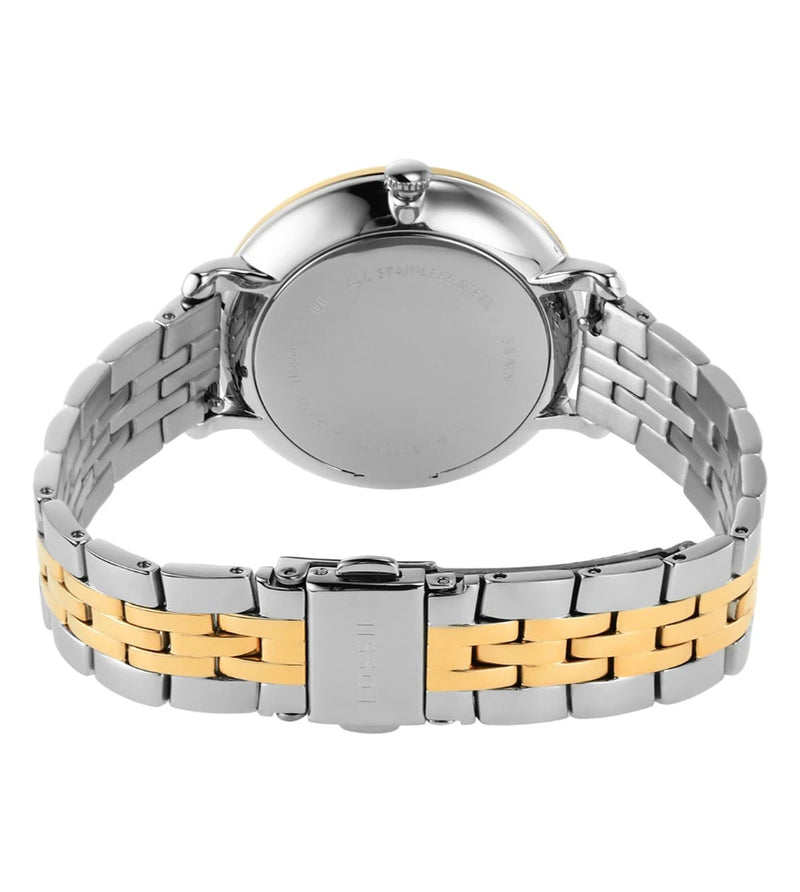 Fossil Jacqueline Analog Moonphase Mother of Pearl White Dial Two Tone Steel Strap Watch for Women - ES5166 Buy Now By Fossil
