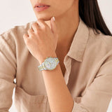 Fossil Neutra Chronograph Mother of Pearl White Dial Two Tone Steel Strap Watch for Women - ES5216 Buy Now By Fossil