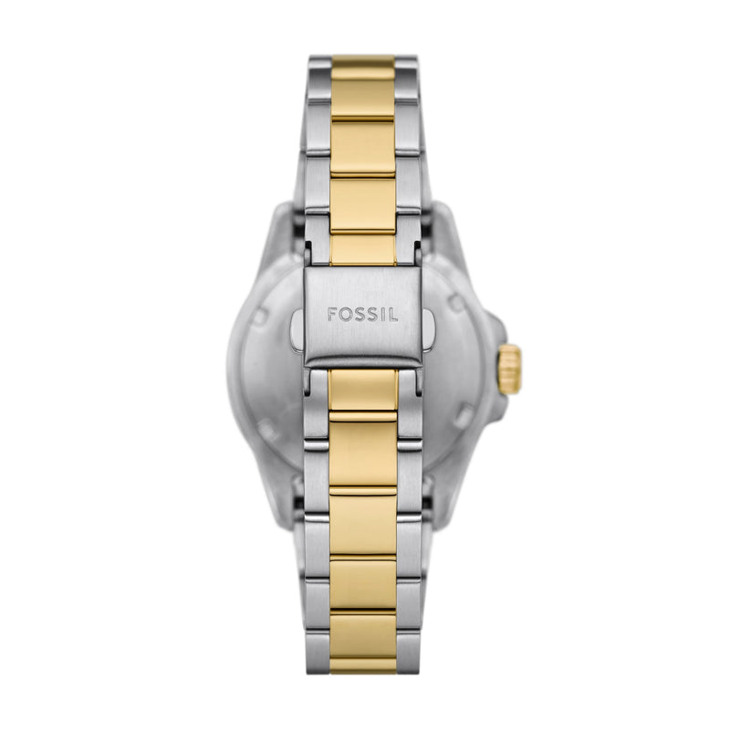 Fossil Blue Dive Three Hand Black Dial Two Tone Steel Strap Watch For Women - ES5349 Buy Now By Fossil