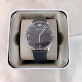 Emporio Armani Gianni Quartz Black Dial Black Leather Strap Watch For Men - AR0382 Buy Now By Emporio Armani