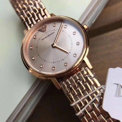 Emporio Armani Dress Quartz Rose Gold Dial Rose Gold Steel Strap Watch For Women - AR11062 Buy Now By Emporio Armani