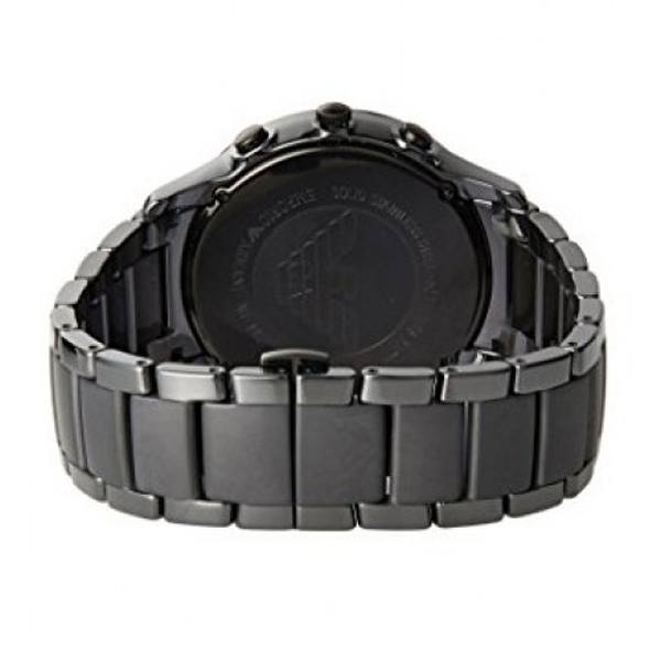 Emporio Armani Ceramica Chronograph Black Dial Black Steel Strap Watch For Men - AR1451 Buy Now By Emporio Armani