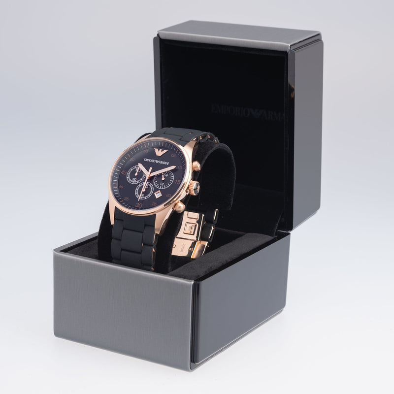 Emporio Armani Sportivo Black Dial Black Steel Strap Watch For Men - AR5905 Buy Now By Emporio Armani