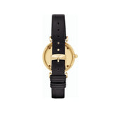 Emporio Armani Gianni T-Bar Quartz Mother of Pearl Dial Black Leather Strap Watch For Women - AR1910 Buy Now By Emporio Armani