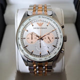 Emporio Armani Sportivo Chronograph Silver Dial Two Tone Steel Strap Watch For Men - AR5999 Buy Now By Emporio Armani