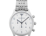 Emporio Armani Classic Chronograph Silver Dial Silver Steel Strap Watch For Men - AR1879 Buy Now By Emporio Armani