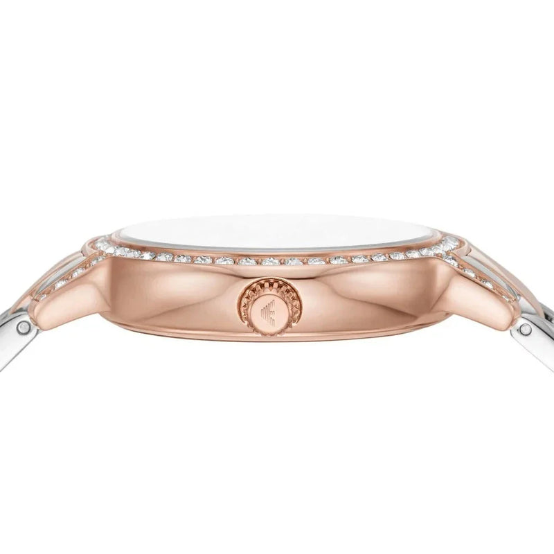 Emporio Armani Cleo Mother of Pearl Dial Two Tone Steel Strap Watch For Women - AR11499 Buy Now By Emporio Armani