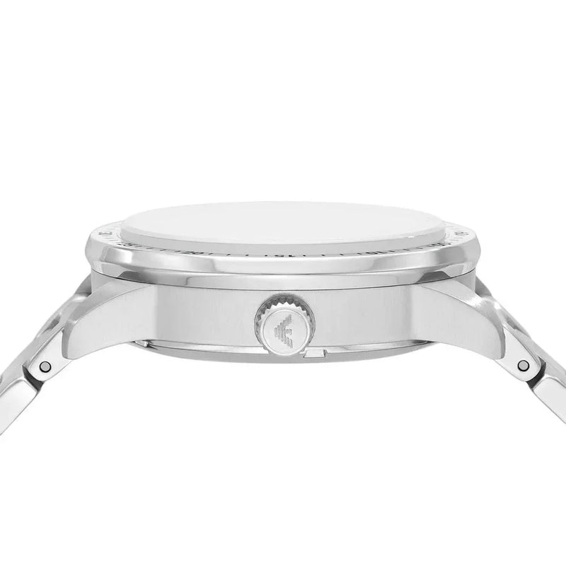 Emporio Armani Mario Chronograph Automatic Blue Dial Silver Steel Strap Watch For Men - AR60052 Buy Now By Emporio Armani