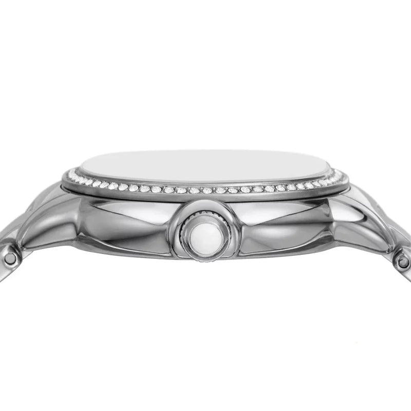 Emporio Armani Mia Three Crystals Silver Dial Silver Steel Strap Watch For Women - AR11632 Buy Now By Emporio Armani