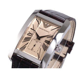 Emporio Armani Classic Beige Dial Brown Leather Strap Watch For Men - AR0154 Buy Now By Emporio Armani