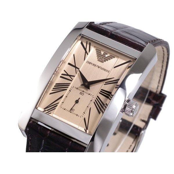 Emporio Armani Classic Beige Dial Brown Leather Strap Watch For Men - AR0154 Buy Now By Emporio Armani