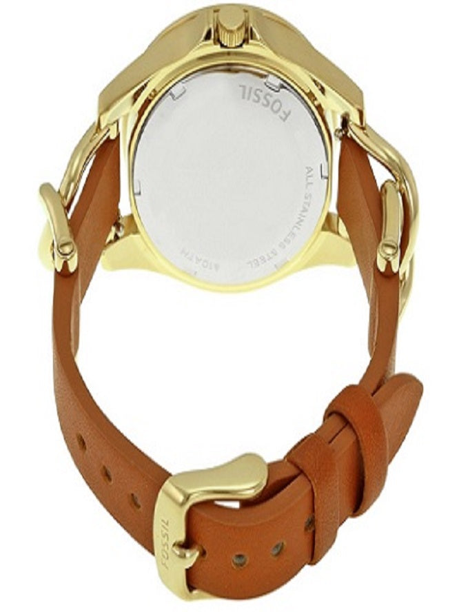 Fossil Riley Multifunction White Dial Orange Leather Strap Watch for Women - ES3723 Buy Now By Fossil