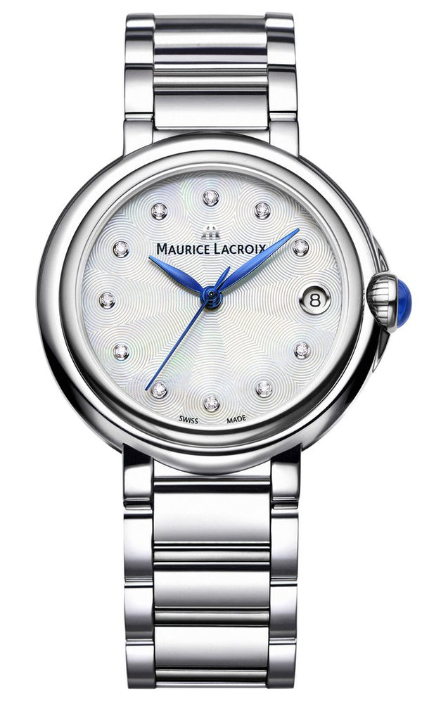 Shop Maurice Lacroix Fiaba Mother of Pearl Dial Silver Steel Strap Watch for Women - FA1004-SS002-170-1 in USA