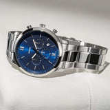 Fossil Neutra Chronograph Blue Dial Silver Steel Strap Watch for Men - FS5792 Buy Now By Fossil