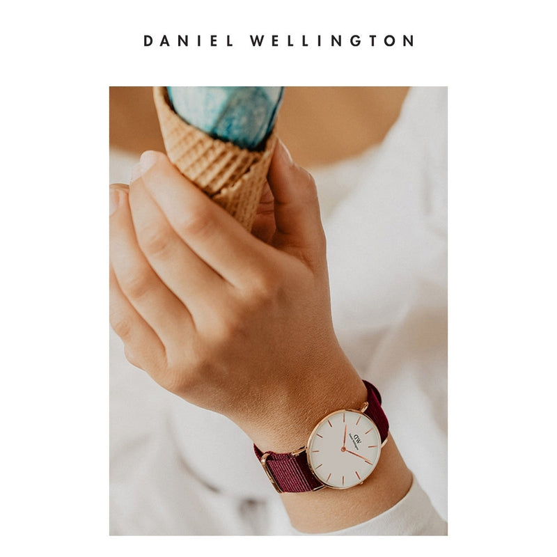 Daniel Wellington Petite Roselyn White Dial Red Nylon Strap Watch For Women - DW00100291 Buy Now By Daniel Wellington