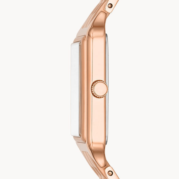Fossil Raquel Three Hand Date White Dial Rose Gold Steel Strap Watch For Women - ES5271 Buy Now By Fossil