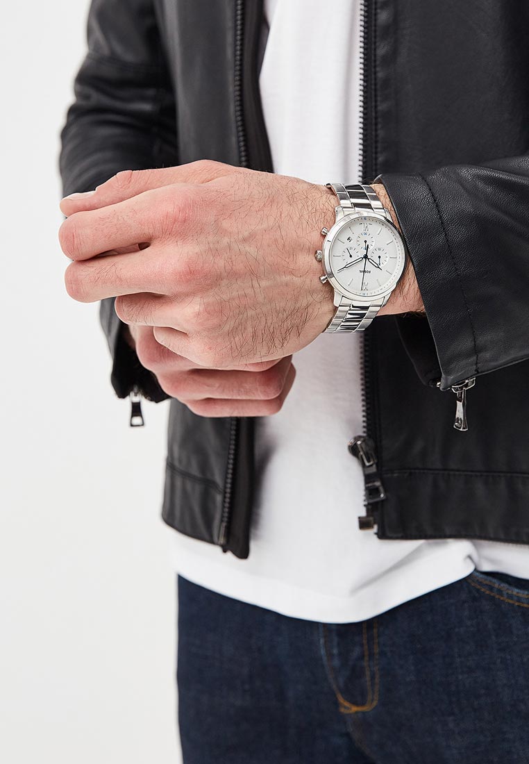 Fossil Neutra Chronograph White Dial Silver Steel Strap Watch for Men - FS5433 Buy Now By Fossil