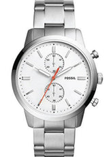 Fossil Townsman White Dial Silver Steel Strap Watch for Men - FS5346 Buy Now By Fossil