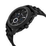 Fossil Machine Chronograph Black Dial Black Silicone Strap Watch for Men - FS4487 Buy Now By Fossil