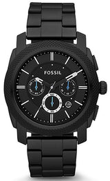Fossil Machine Chronograph Black Dial Black Steel Strap Watch for Men - FS4552 Buy Now By Fossil