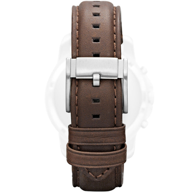 Fossil Grant Chronograph White Dial Brown Leather Strap Watch for Men - FS4735 Buy Now By Fossil
