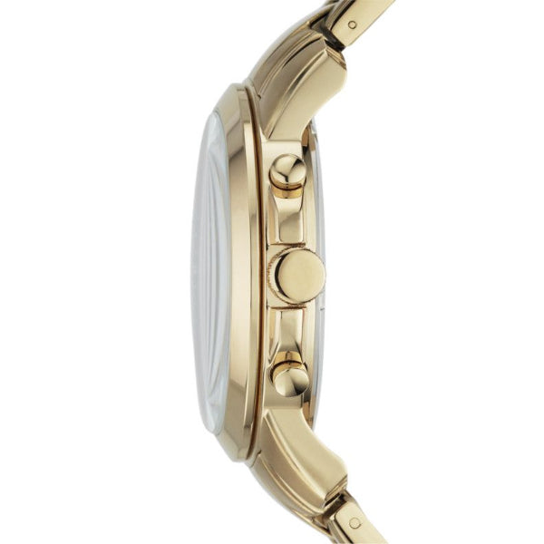Fossil Grant Chronograph Black Dial Gold Steel Strap Watch for Men - FS4815 Buy Now By Fossil