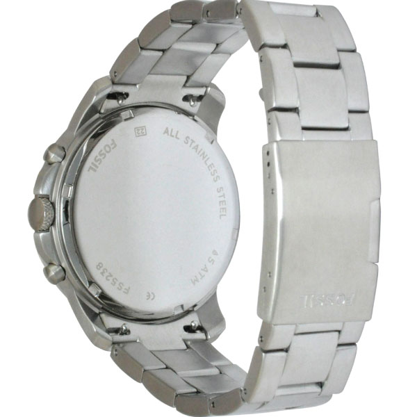 Fossil Grant Sport Chronograph Blue Dial Silver Steel Strap Watch for Men - FS5238 Buy Now By Fossil