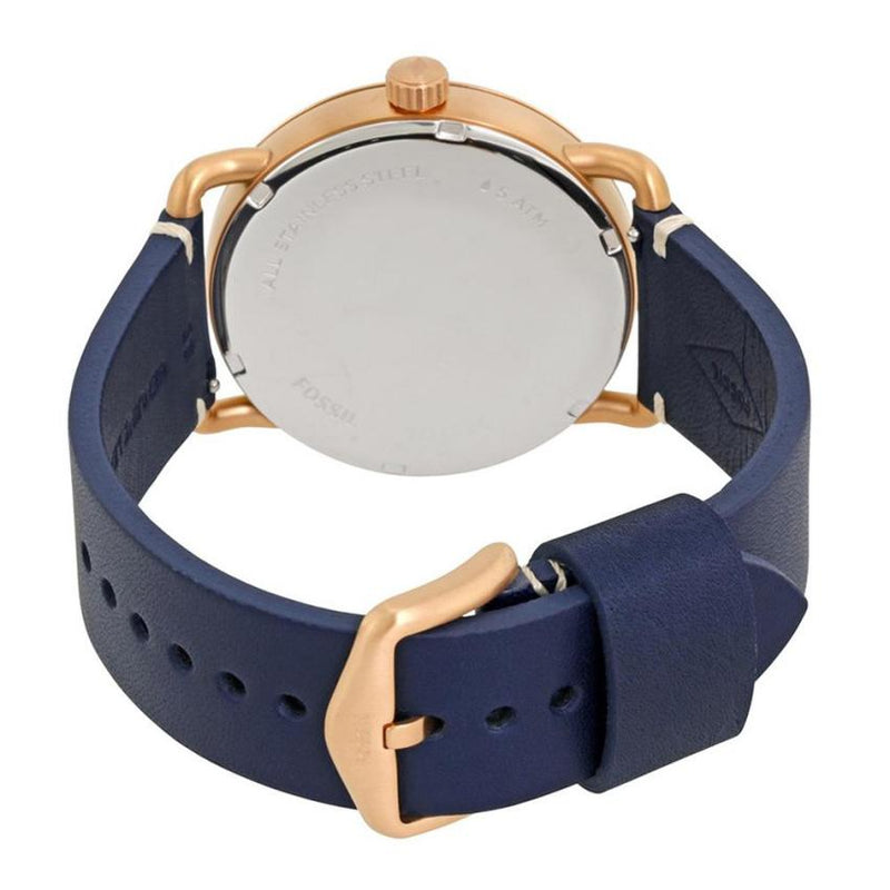Fossil The Commuter Blue Dial Blue Leather Strap Watch for Men - FS5274 Buy Now By Fossil