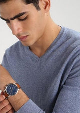Fossil Townsman Chronograph Blue Dial Brown Leather Strap Watch for Men - FS5279 Buy Now By Fossil