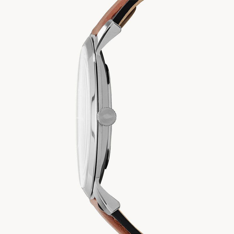 Fossil Minimalist Blue Dial Brown Leather Strap Watch for Men - FS5304 Buy Now By Fossil