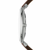 Fossil Minimalist Off White Dial Brown Leather Strap Watch for Men - FS5306 Buy Now By Fossil