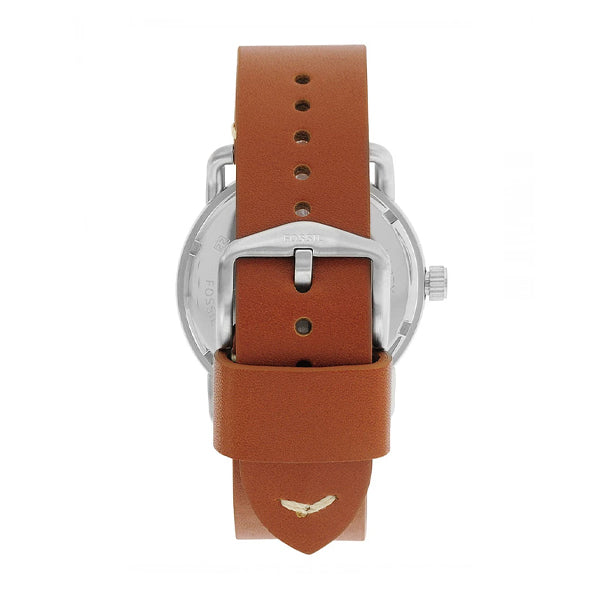 Shop Fossil Commuter Blue Dial Blue Leather Strap Watch for Men - FS5325 in USA