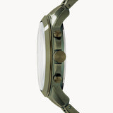 Fossil Grant Chronograph Olive Green Dial Green Steel Strap Watch for Men - FS5375 Buy Now By Fossil