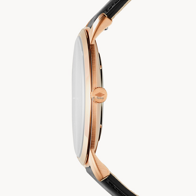 Fossil The Minimalist Black Dial Black Leather Strap Watch for Men - FS5376 Buy Now By Fossil