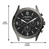 Fossil Forrester Chronograph Black Dial Grey Steel Strap Watch for Men - FS5606 Buy Now By Fossil