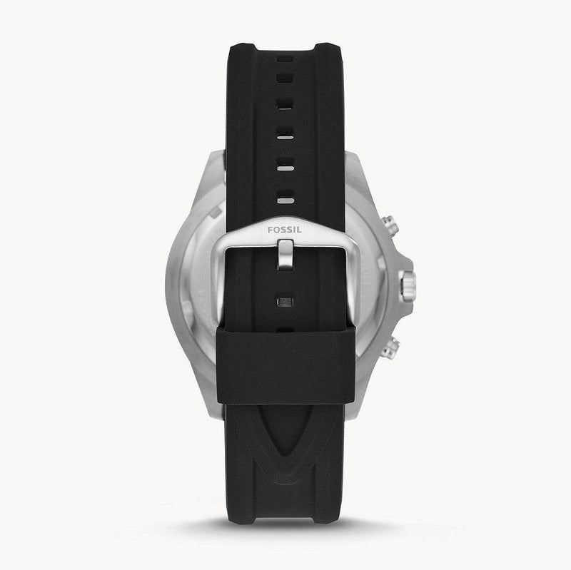 Fossil Garrett Chronograph Black Dial Black Rubber Strap Watch for Men - FS5624 Buy Now By Fossil