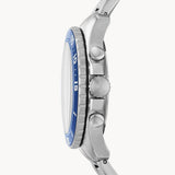 Fossil FB-03 Chronograph Blue Dial Silver Steel Strap Watch for Men - FS5724 Buy Now By Fossil