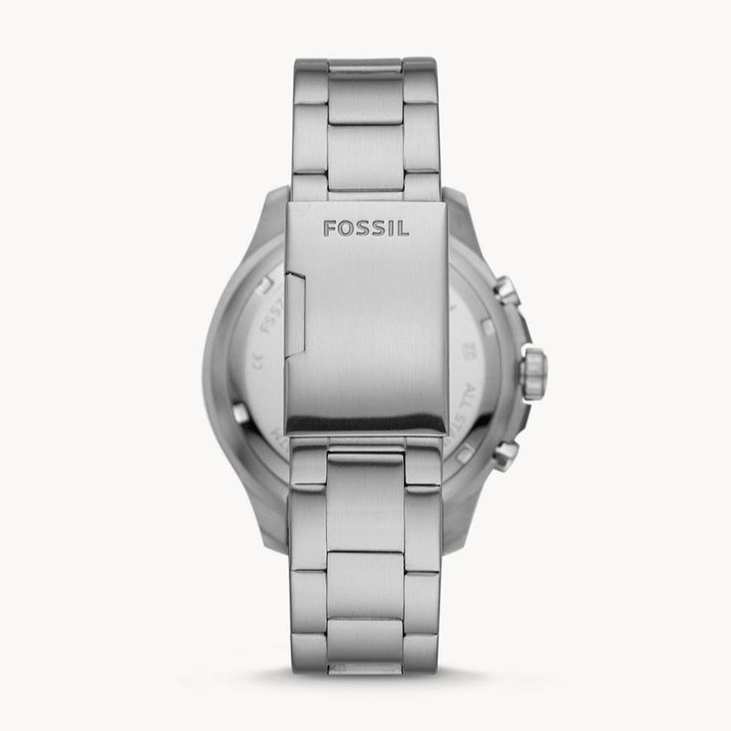 Fossil FB-03 Chronograph Blue Dial Silver Steel Strap Watch for Men - FS5724 Buy Now By Fossil
