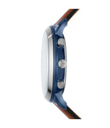 Fossil Neutra Chronograph Blue Dial Brown Leather Strap Watch for Men - FS5791 Buy Now By Fossil