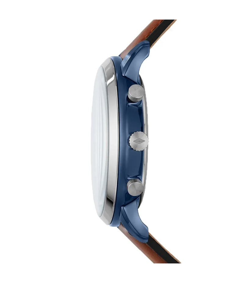 Fossil Neutra Chronograph Blue Dial Brown Leather Strap Watch for Men - FS5791 Buy Now By Fossil